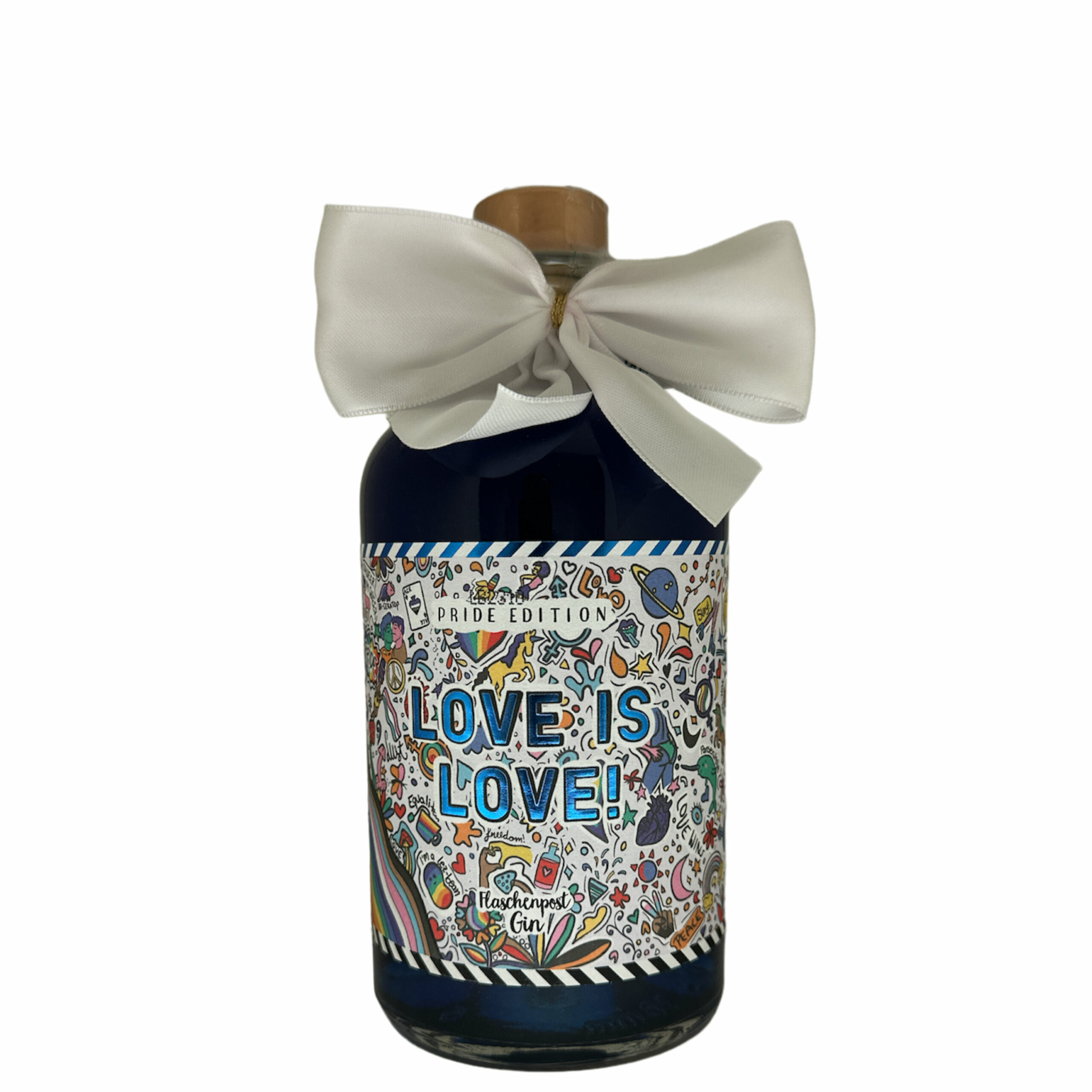 Love is Love – Flaschenpost Gin – Pride Edition mit Glitzer-Effekt